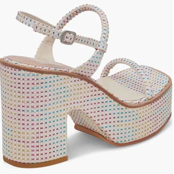 Dolce Vita Multicolor Platform Sandals NWT Size 9.5 - Picture 7 of 7